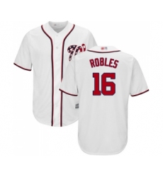 Men's Washington Nationals #16 Victor Robles Replica White Home Cool Base Baseball Jersey