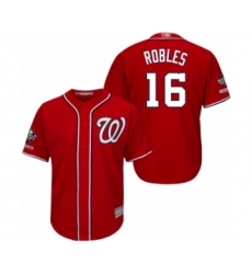 Youth Washington Nationals #16 Victor Robles Authentic Red Alternate 1 Cool Base 2019 World Series Champions Baseball Jersey