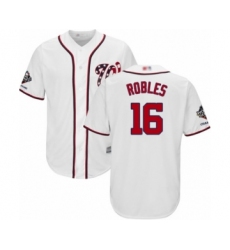 Youth Washington Nationals #16 Victor Robles Authentic White Home Cool Base 2019 World Series Champions Baseball Jersey
