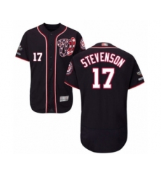 Men's Washington Nationals #17 Andrew Stevenson Navy Blue Alternate Flex Base Authentic Collection 2019 World Series Champions Baseball Jersey