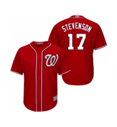 Men's Washington Nationals #17 Andrew Stevenson Replica Red Alternate 1 Cool Base Baseball Jersey