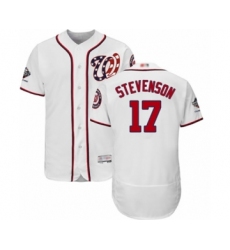 Men's Washington Nationals #17 Andrew Stevenson White Home Flex Base Authentic Collection 2019 World Series Champions Baseball Jersey