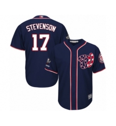 Youth Washington Nationals #17 Andrew Stevenson Authentic Navy Blue Alternate 2 Cool Base 2019 World Series Champions Baseball Jersey