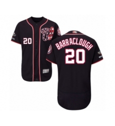 Men's Washington Nationals #20 Kyle Barraclough Navy Blue Alternate Flex Base Authentic Collection 2019 World Series Champions Baseball Jersey