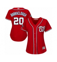 Women's Washington Nationals #20 Kyle Barraclough Authentic Red Alternate 1 Cool Base 2019 World Series Champions Baseball Jersey