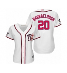 Women's Washington Nationals #20 Kyle Barraclough Authentic White Home Cool Base 2019 World Series Champions Baseball Jersey