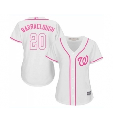 Women's Washington Nationals #20 Kyle Barraclough Replica White Fashion Cool Base Baseball Jersey