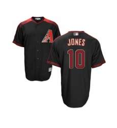 Men's Arizona Diamondbacks #10 Adam Jones Replica Black Brick Alternate Home Cool Base Baseball Jersey