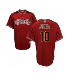 Men's Arizona Diamondbacks #10 Adam Jones Replica Red Brick Alternate Cool Base Baseball Jersey