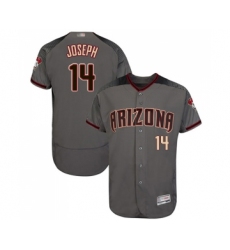 Men's Arizona Diamondbacks #14 Caleb Joseph Grey Road Authentic Collection Flex Base Baseball Jersey