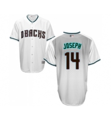 Men's Arizona Diamondbacks #14 Caleb Joseph Replica White Capri Cool Base Baseball Jersey