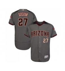 Men's Arizona Diamondbacks #27 Matt Szczur Grey Road Authentic Collection Flex Base Baseball Jersey