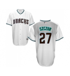 Men's Arizona Diamondbacks #27 Matt Szczur Replica White Capri Cool Base Baseball Jersey