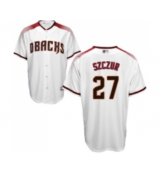 Men's Arizona Diamondbacks #27 Matt Szczur Replica White Home Cool Base Baseball Jersey