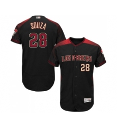 Men's Arizona Diamondbacks #28 Steven Souza Black Alternate Authentic Collection Flex Base Baseball Jersey