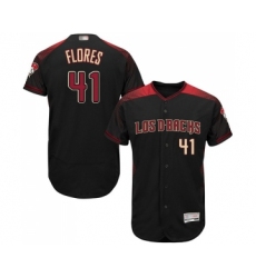 Men's Arizona Diamondbacks #41 Wilmer Flores Black Alternate Authentic Collection Flex Base Baseball Jersey
