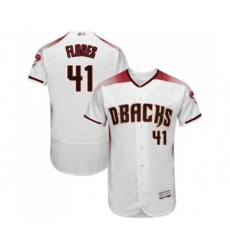Men's Arizona Diamondbacks #41 Wilmer Flores White Home Authentic Collection Flex Base Baseball Jersey