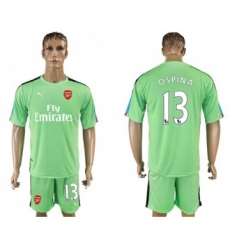 Arsenal #13 Ospina Green Goalkeeper Soccer Club Jersey