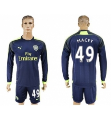 Arsenal #49 Macey Sec Away Long Sleeves Soccer Club Jersey