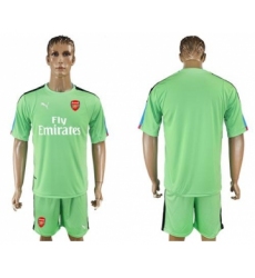 Arsenal Blank Green Goalkeeper Soccer Club Jersey