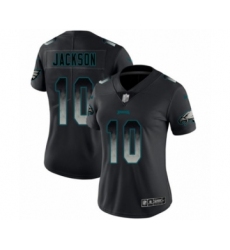 Women's Philadelphia Eagles #10 DeSean Jackson Limited Black Smoke Fashion Football Jersey
