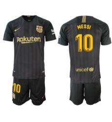 Barcelona #10 Messi Black Soccer Club Jersey