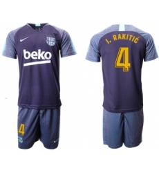 Barcelona #4 I.Rakitic Blue Soccer Club Jersey