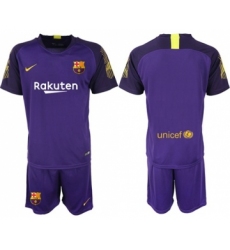 Barcelona Blank Purple Goalkeeper Soccer Club Jersey