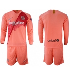Barcelona Blank Third Long Sleeves Soccer Club Jersey