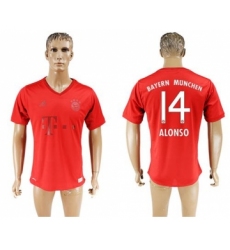 Bayern Munchen #14 Alonso Marine Environmental Protection Home Soccer Club Jersey