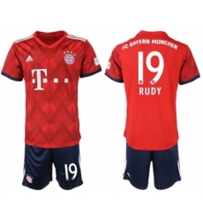 Bayern Munchen #19 Rudy Home Soccer Club Jersey