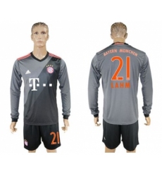 Bayern Munchen #21 Lahm Away Long Sleeves Soccer Club Jersey