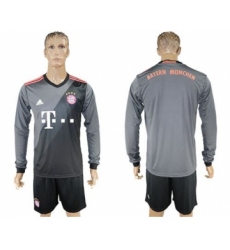 Bayern Munchen Blank Away Long Sleeves Soccer Club Jersey