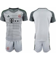 Bayern Munchen Blank Grey Goalkeeper Soccer Club Jersey