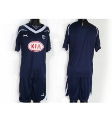 Bordeaux Blank Dark Blue Home Soccer Club Jersey