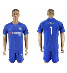 Chelsea #1 Cech Home Soccer Club Jersey