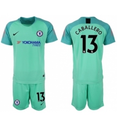 Chelsea #13 Caballero Green Goalkeeper Soccer Club Jersey