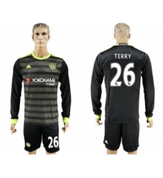 Chelsea #26 Terry Sec Away Long Sleeves Soccer Club Jersey