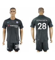 Chelsea #28 Azpilicueta Black Soccer Club Jersey