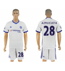 Chelsea #28 Azpilicueta White Soccer Club Jersey