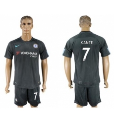 Chelsea #7 Kante Black Soccer Club Jersey