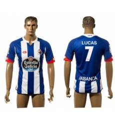 Deportivo La Coruna #7 Lucas Home Soccer Club Jersey
