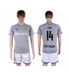 Dortmund #14 Isak Grey Soccer Club Jersey