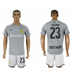 Dortmund #23 Kagawa Grey Soccer Club Jersey