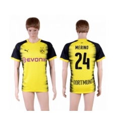 Dortmund #24 Merino Yellow Soccer Club Jersey