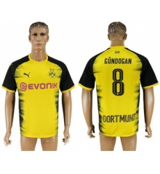 Dortmund #8 Gundogan Yellow Soccer Club Jersey