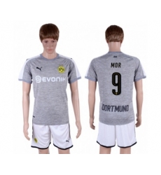 Dortmund #9 Mor Grey Soccer Club Jersey