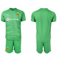 Dortmund Blank Green Goalkeeper Soccer Club Jersey