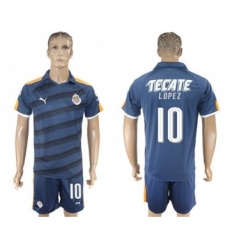 Guadalajara #10 Lopez Away Soccer Club Jersey
