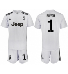 Juventus #1 Buffon White Soccer Club Jersey